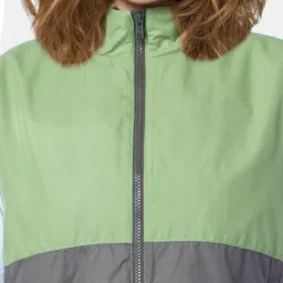 Only Green & Grey Color-Block Jacket image 5