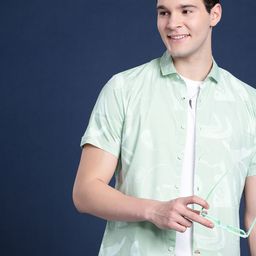 Mast & Harbour Men Slim Fit Abstract Printed Casual Shirt-image-96