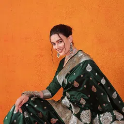 Sangria Woven Design Zari Banarasi Saree-image-88