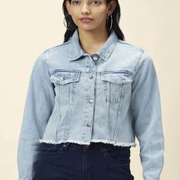 People by Pantaloons Blue Cotton Regular Fit Jacket-image-85