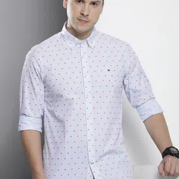 Tommy Hilfiger Slim Fit Striped Fil Coupe Pure Cotton Casual Shirt-image-12