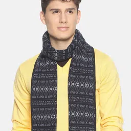 513 Men Navy Blue & Grey Self-Design Muffler-image-121