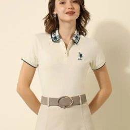 U.S. Polo Assn. White Cotton Regular Fit Polo T-Shirt-image-47