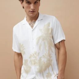 Fame Forever By Lifestyle White Smart Fit Printed Shirt-image-61
