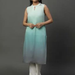 Aurelia Green Printed Straight Kurta-72