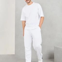 Styli White Regular Fit Printed Co-Ord Set-image-48