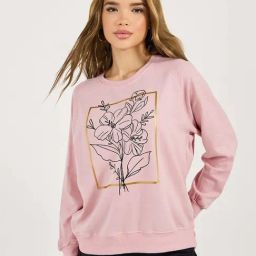Styli Pink Printed Sweatshirt-image-79