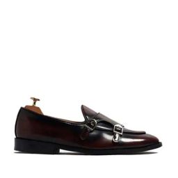 Griffin Men's Wine Monk Shoes-image-12