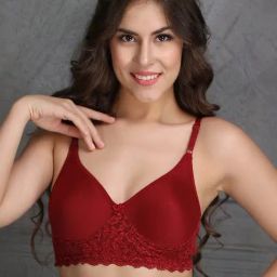 Clovia Maroon Non-Wired Padded T-Shirt Bra-picture-36