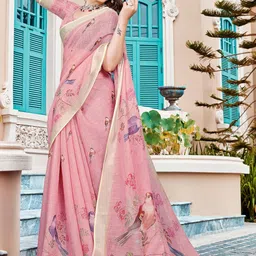 Kalista Floral Zari Pure Cotton Saree-picture-13
