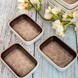 White Gold White & Brown Porcelain Bowls - Set of 6-5