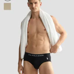 U.S. Polo Assn. Black & Beige Briefs - Pack of 2-picture-32