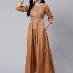 Jaipur Kurti Brown Embroidered Jumpsuit-picture-10