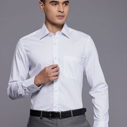 Louis Philippe Classic Fit Striped Pure Cotton Formal Shirt-image-76