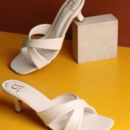 Carlton London Women's White Cross Strap Sandals-picture-36