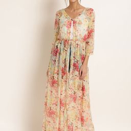 Harpa Multicoloured Floral Print Tie-Up Shrug-56