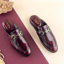 Griffin Men's Wine Mule Shoes-image-13