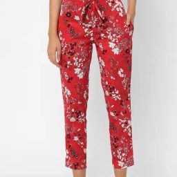 Urban Scottish Red Floral Print Lounge Pants-picture-37