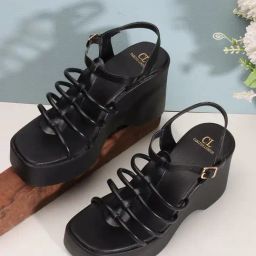 Carlton London Women's Black Ankle Strap Wedges-image-17