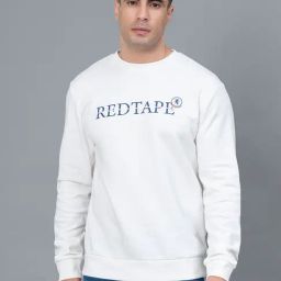 Red Tape Off White Regular Fit Graphic Sweatshirt-picture-4
