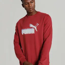 Puma Red Cotton Regular Fit Sweatshirt-21