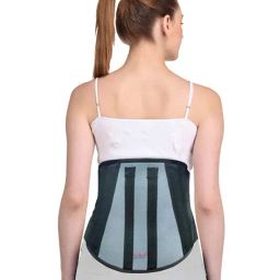 Accusure Lumbo Sacral Support Lower Back Brace Breathable Support Belt - Size L (Black)-image-52