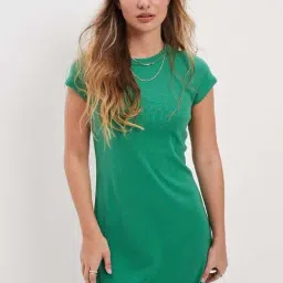 American Eagle Outfitters Green Shift Dress-image-54