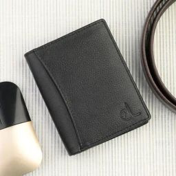Clog London Black Leather Small Bi-Fold Wallet for Men-picture-32