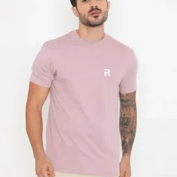 RIVOLTA Rose Gold Slim Fit Cotton Crew T-Shirt-picture-36