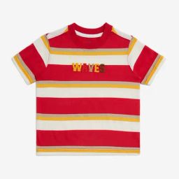 HOP Kids by Westside Red Stripe Printed Cotton T-Shirt-image-27