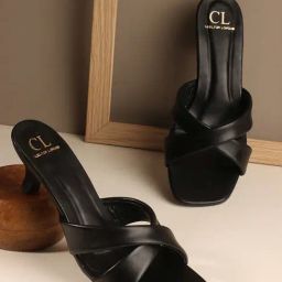 Carlton London Women's Black Cross Strap Sandals-image-70