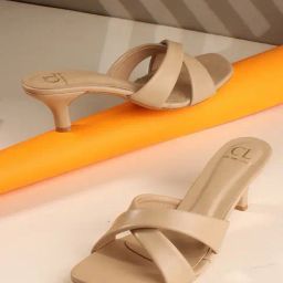 Carlton London Women's Beige Cross Strap Sandals-picture-20