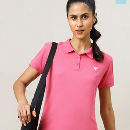 Technosport Pack of 2 Polo Collar Antimicrobial Slim Fit T-shirts-image-14