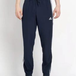 Adidas Blue Regular Fit Striped Sports Trackpants-image-40