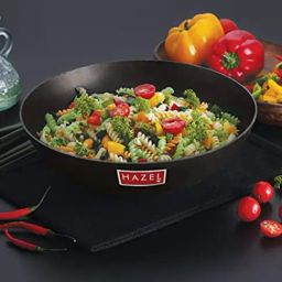 HAZEL Traditional Iron Tasra Deep Bottom Handmade Loha Lokhand Tasla, 22 cm, 1750 ML-26