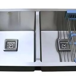 Rigwell Lifetime 40x18x10 Inch Satin SS Double Bowl Kitchen Sink RL4018-image-70