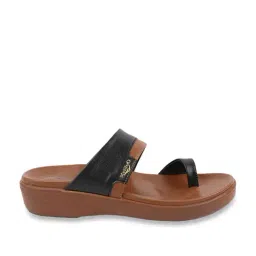 MediFeet Men's Duotone Black Toe Ring Sandals-image-20
