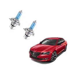 Auto Pearl H4 Ultra Blue High Beam Halogen Head Lamp Bulb for Superb 2019, Set of 2-23