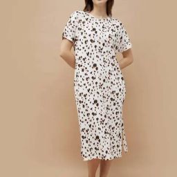 Ginger by Lifestyle Off White Animal Print Dress-image-93