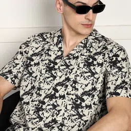 The Roadster Lifestyle Co Abstract Printed Cotton Relaxed-Fit Casual Shirt-image-24