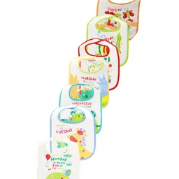 Mee Mee Kids Pack of 7 Multicoloured Printed Bibs-50