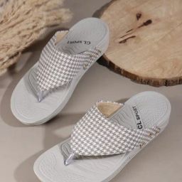 Carlton London Women's Grey Flip Flops-image-10