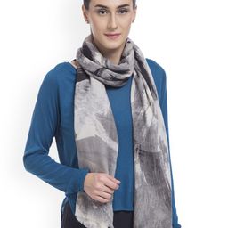 SHINGORA Women Grey Printed Shawl-43