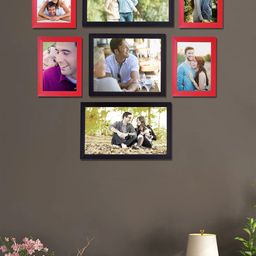 Art Street Set of 7 Black & Pink Wall Photo Frames-10