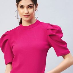 Marie Claire Pink Styled Back Crop Top-image-58