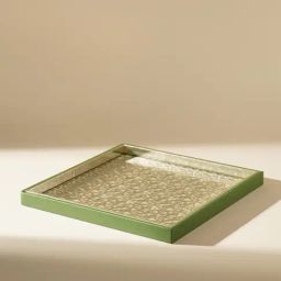 Pure Home and Living Green Leather Solid Platters-image-19