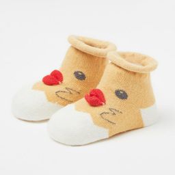 iSWEVEN Kids Pack Of 4 Patterned Cotton Ankle Length Socks-15