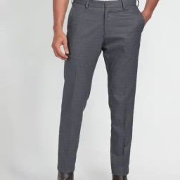 arrow new york Arrow Newyork Melange Grey Regular Fit Checks Trousers-picture-17