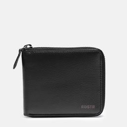 The Roadster Lifestyle Co Men Black Solid Leather Zip Around Wallet-image-56