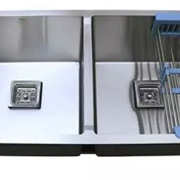 Rigwell Lifetime 42x20x10 Inch Satin SS Double Bowl Kitchen Sink RL4220-image-33